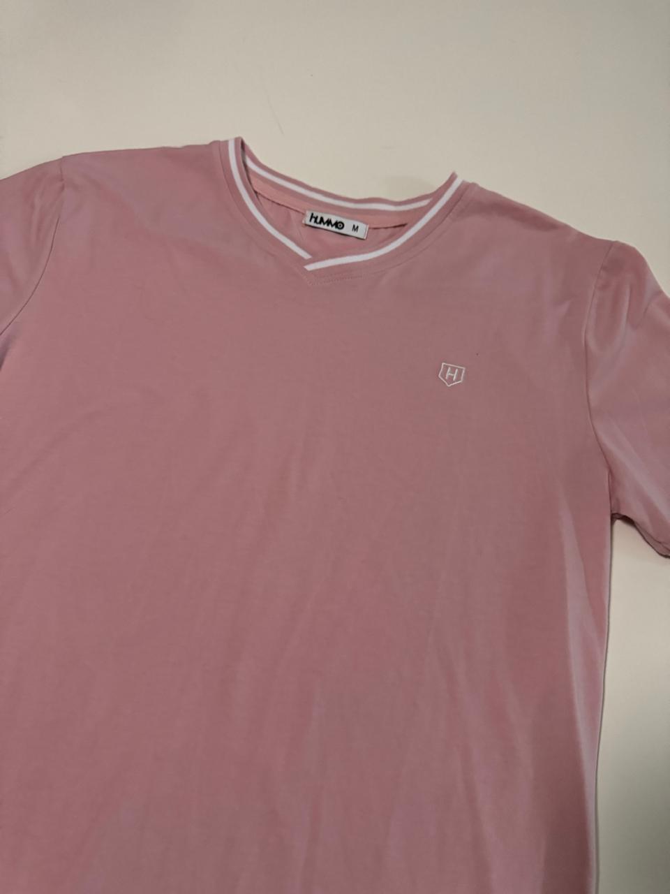Playera cuello V decorada, Talla M, Slim Fit, Hombre