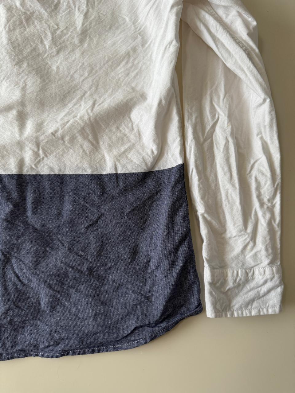 Camisa bicolor, manga larga, Talla M, Slim Fit, Hombre