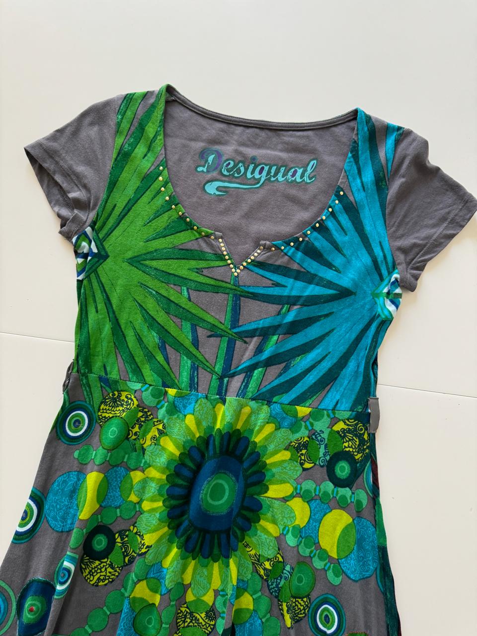 Vestido estampado, Talla S, Mujer