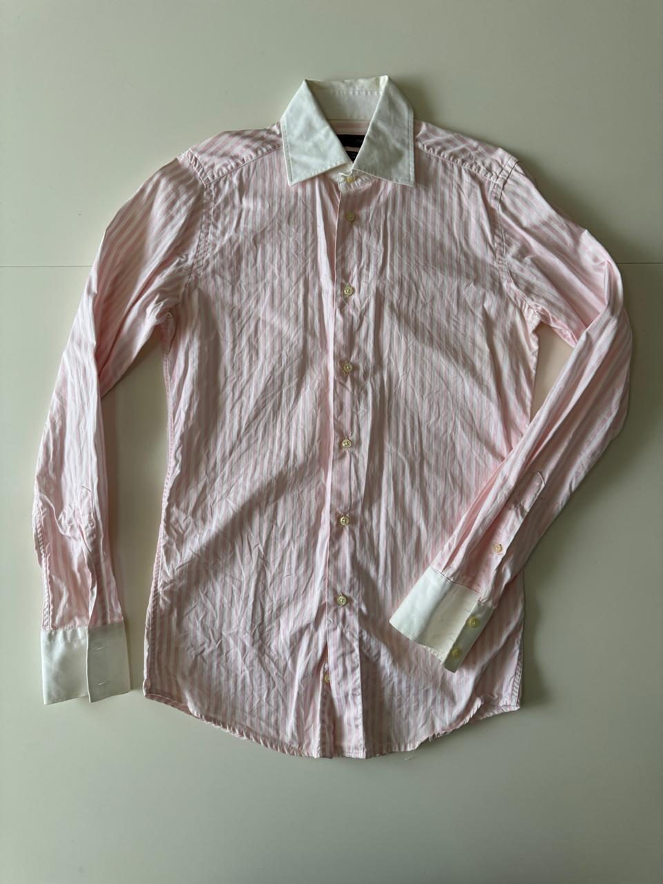 Camisa rayas rosas, Talla S, Hombre