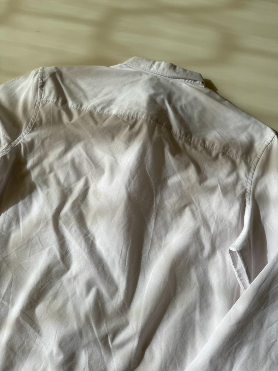 Camisa Blanca, Talla S, Slim Fit, Hombre