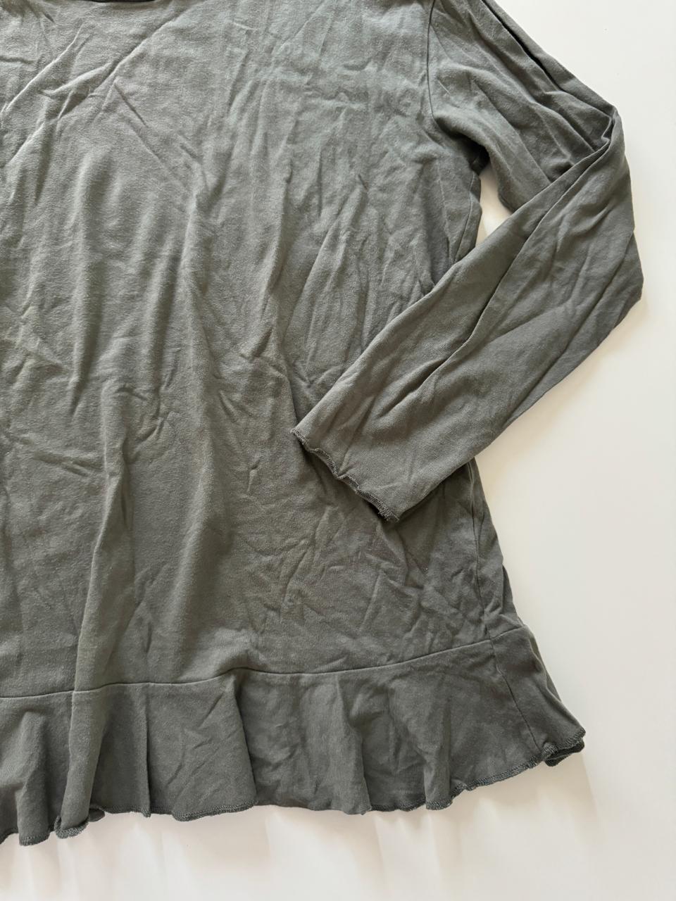 Playera manga larga verde, Talla S, Mujer