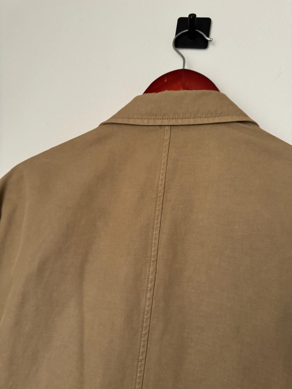 Blazer beige de algodon y lino, Talla M, Hombre