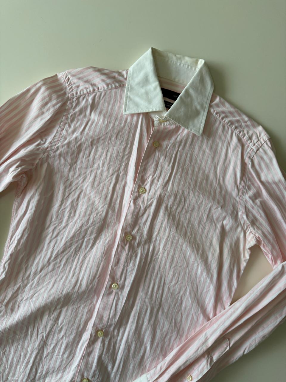 Camisa rayas rosas, Talla S, Hombre
