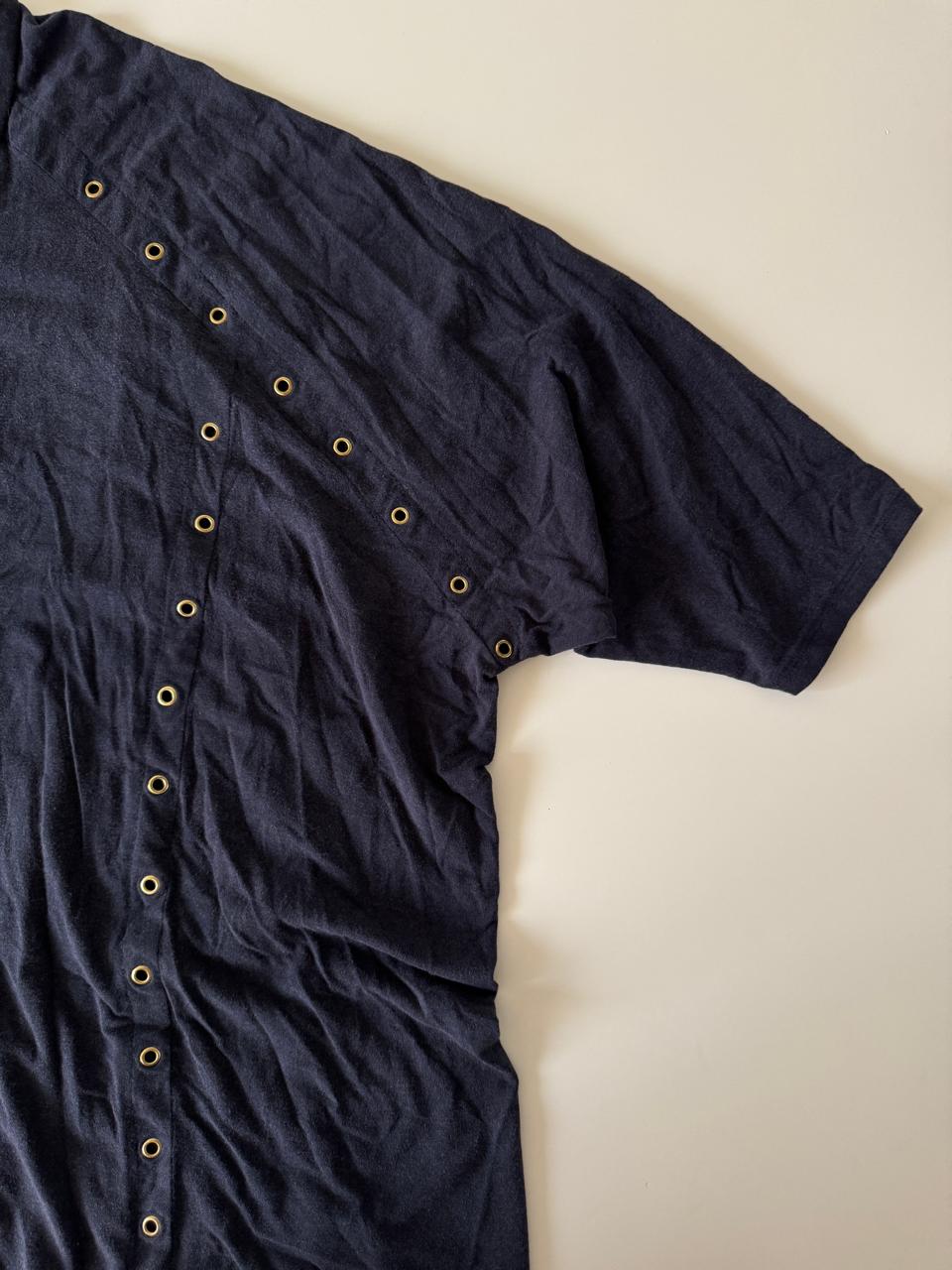 Blusa con ojales dorados, Talla 3XL, Mujer