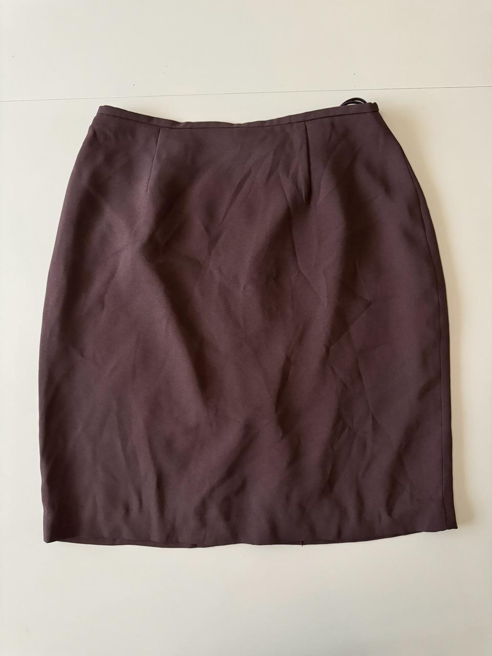 Falda de vestir cafe, Talla 12Usa, Mujer