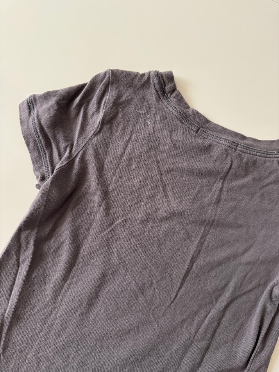 Playera gris con estrella de lentejuelas, Talla S, 6-7 años, Niña