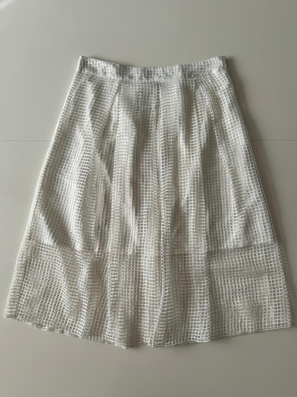 Falda  blanca circular, Talla 12, XL, Mujer
