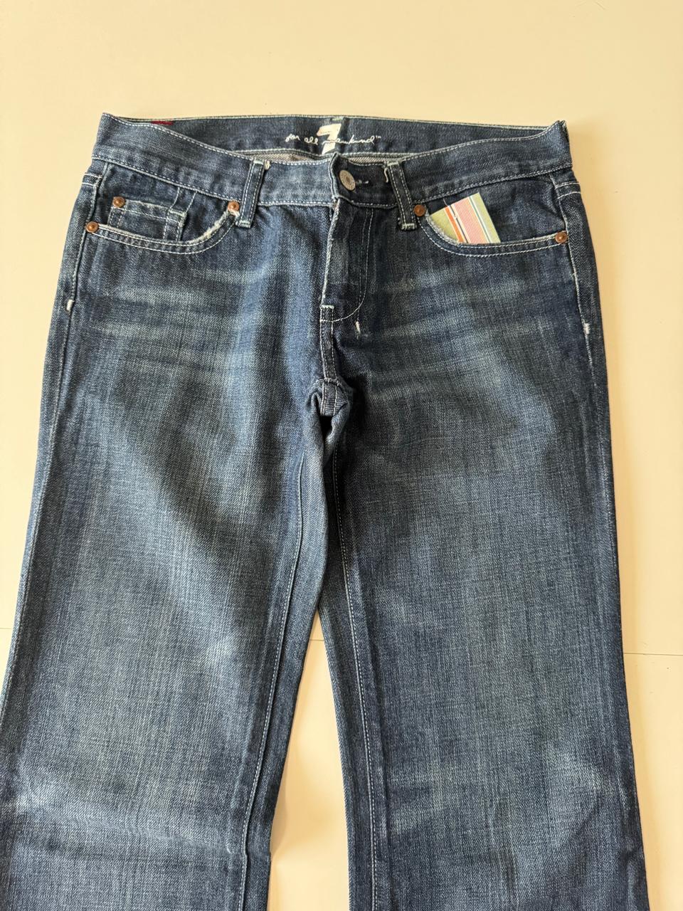 Jeans con ligera campana, Talla 28, M, Mujer