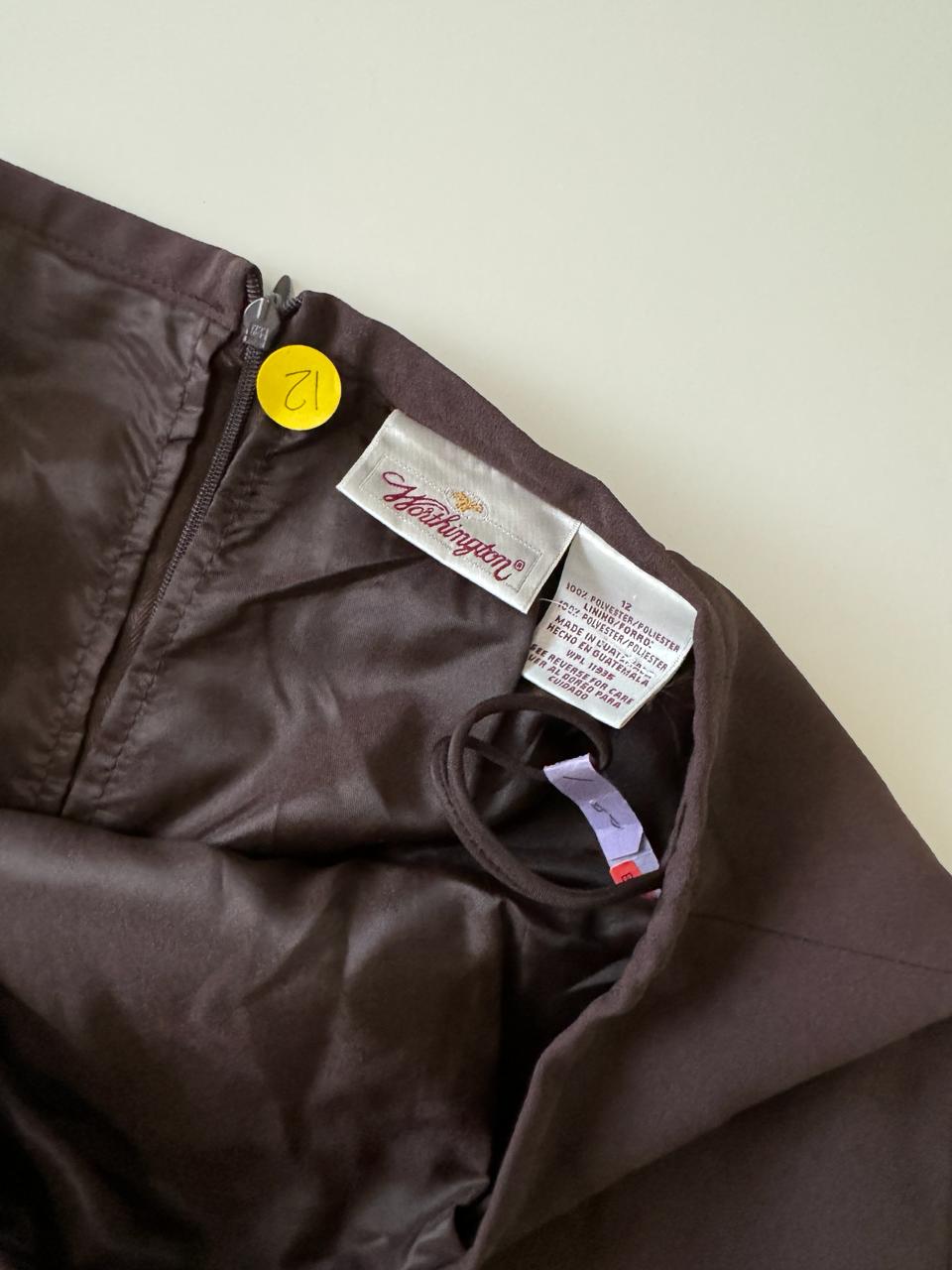 Falda de vestir cafe, Talla 12Usa, Mujer