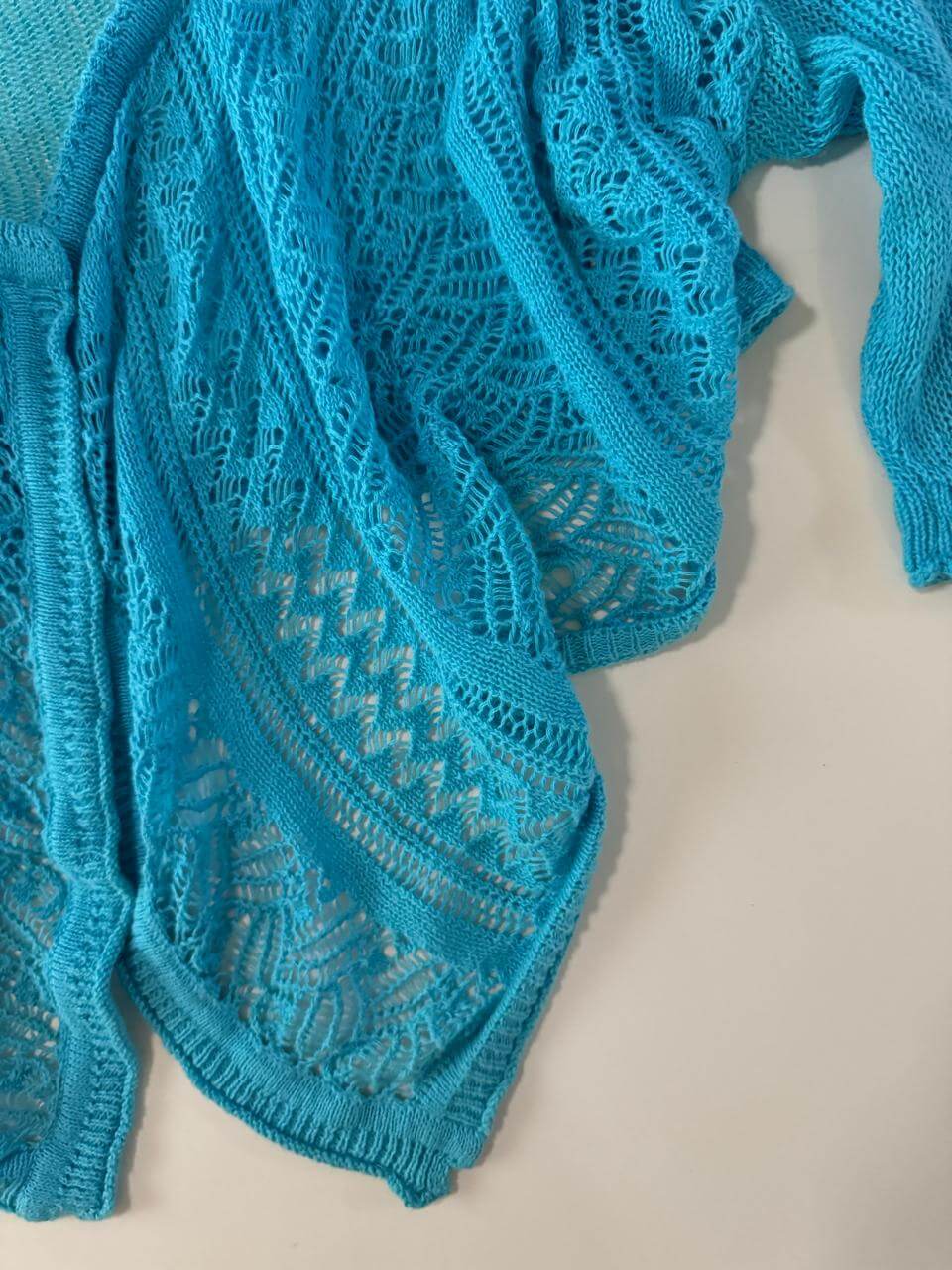 Bolero tejido turquesa, Talla M, Mujer