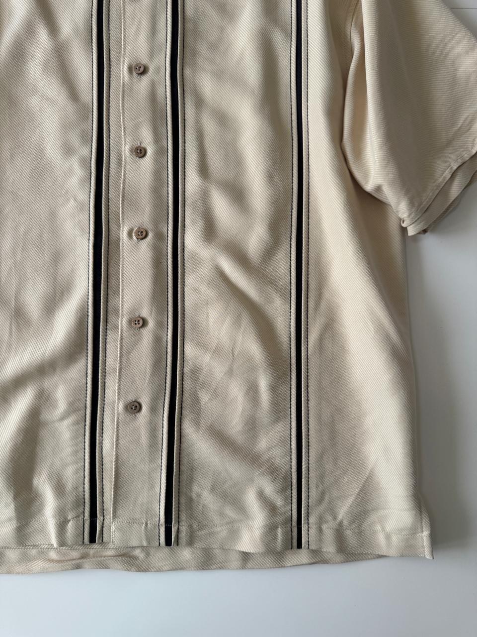 Camisa guayabera beige, Talla M, Hombre