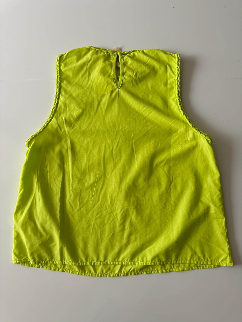 Blusa sin mangas verde limon, Talla M, 30, Mujer
