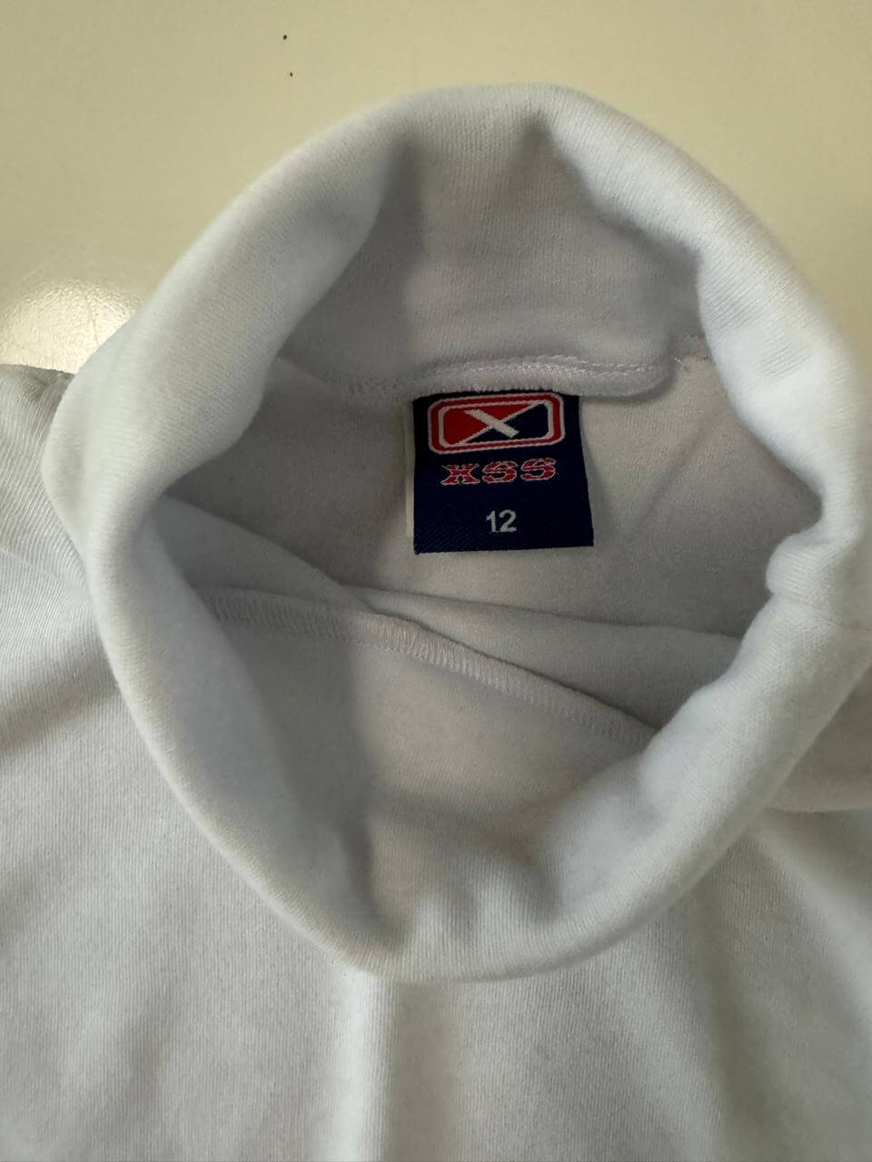 Cuello de tortuga blanco, Talla 12 años, Niña