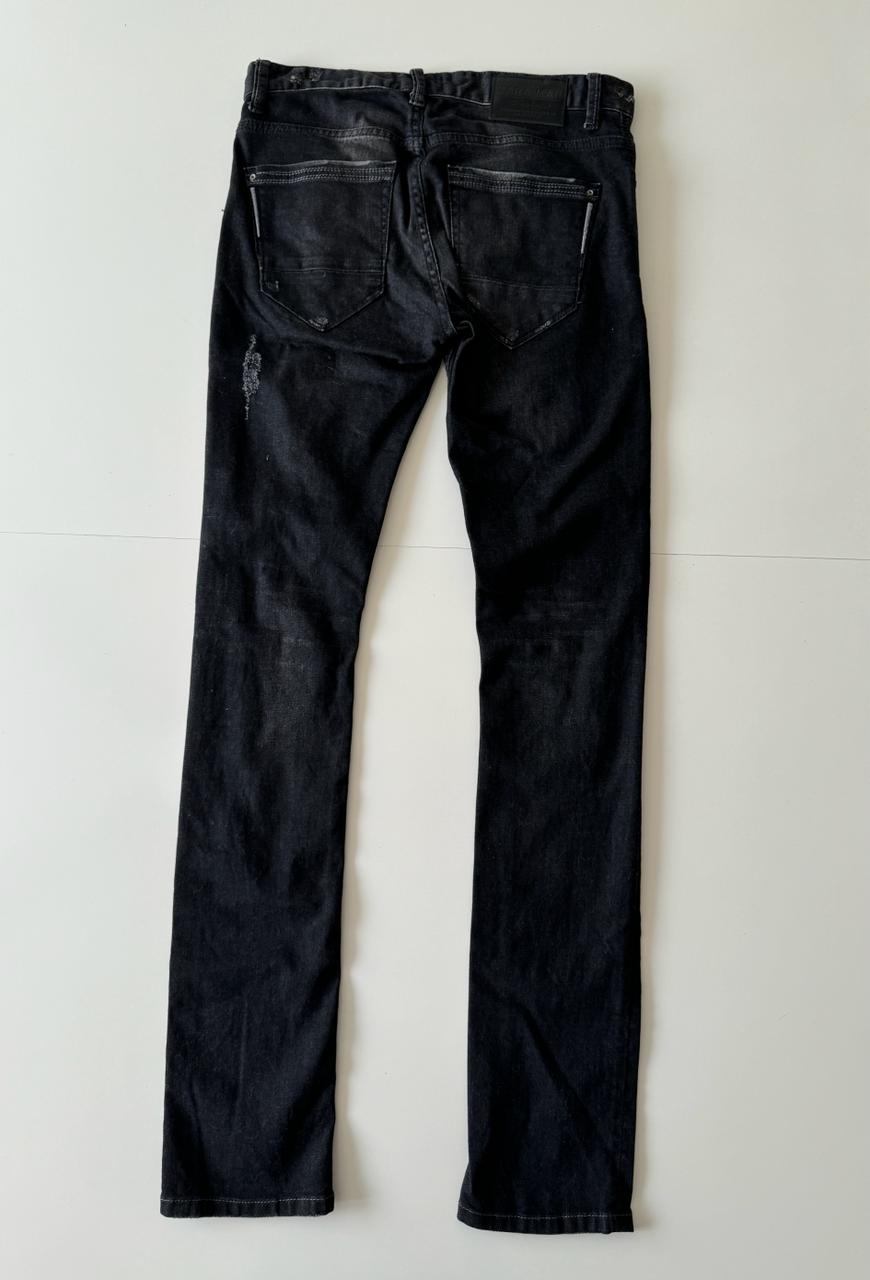 Skinny negros distress, Talla 30, Hombre