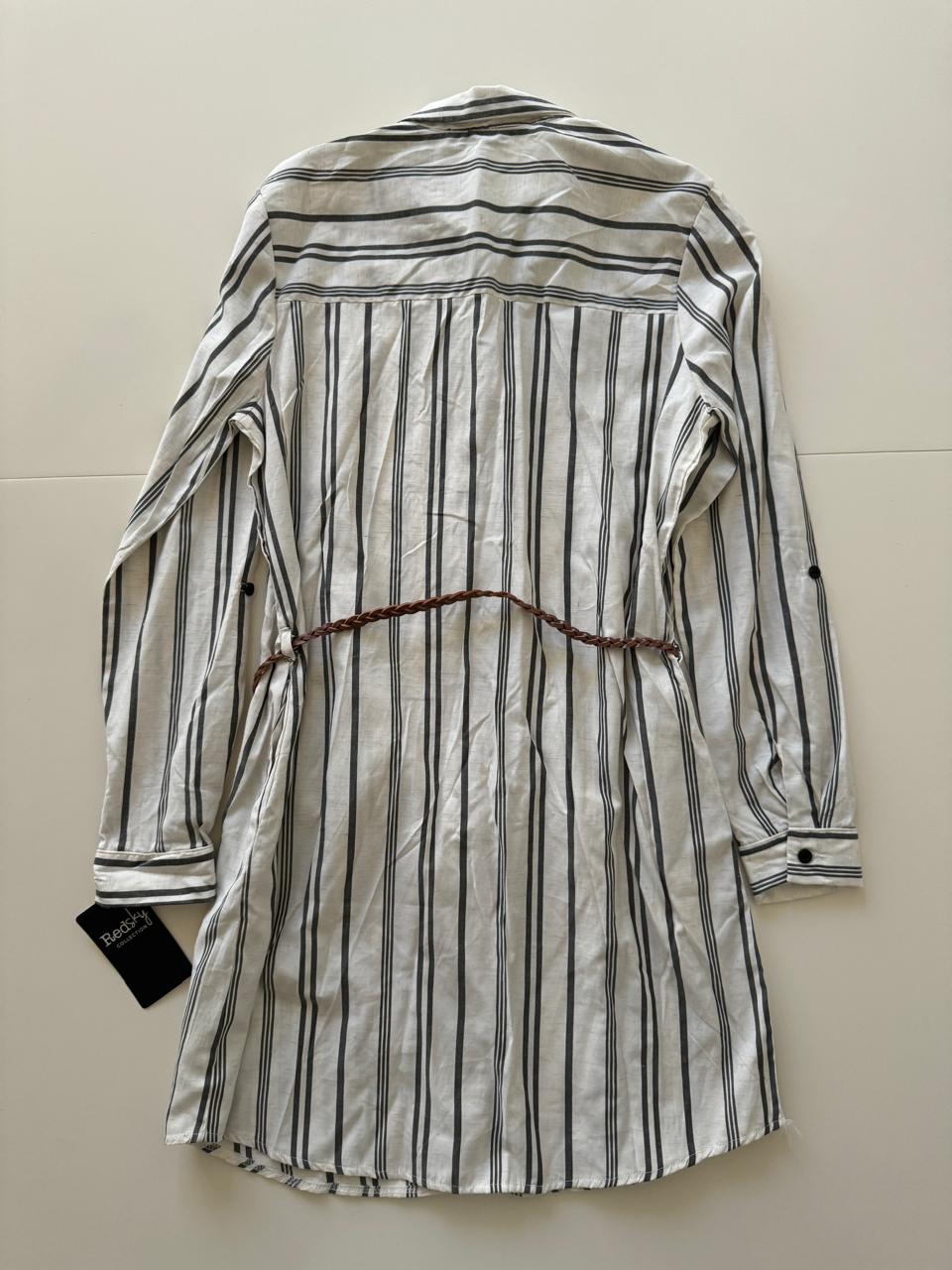 Vestido camisero de rayas, Talla M, Mujer