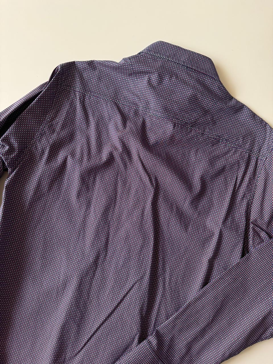 Camisa estampada azul, Talla S, Hombre
