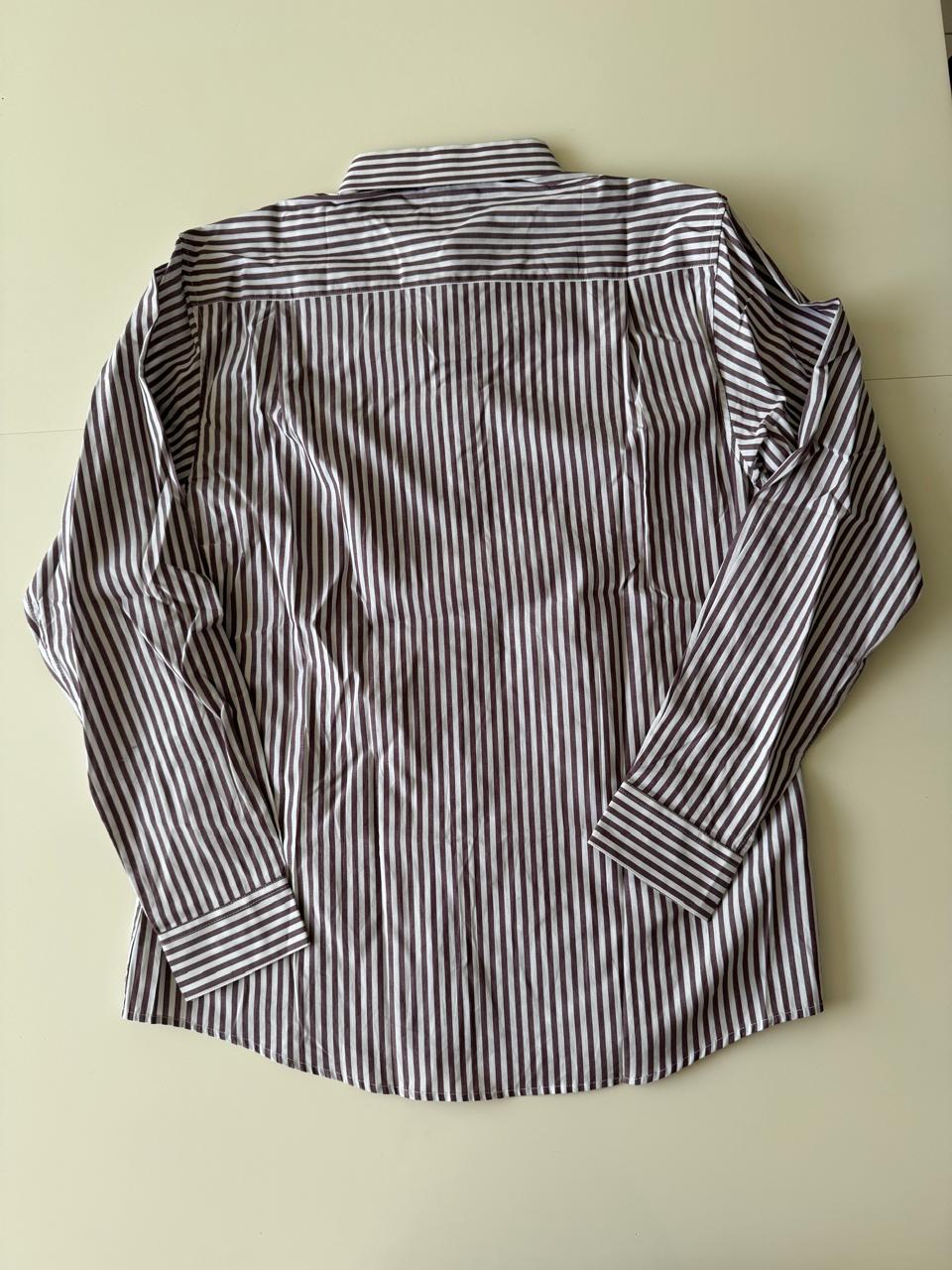 Camisa rayas de vestir, Talla XL, Hombre