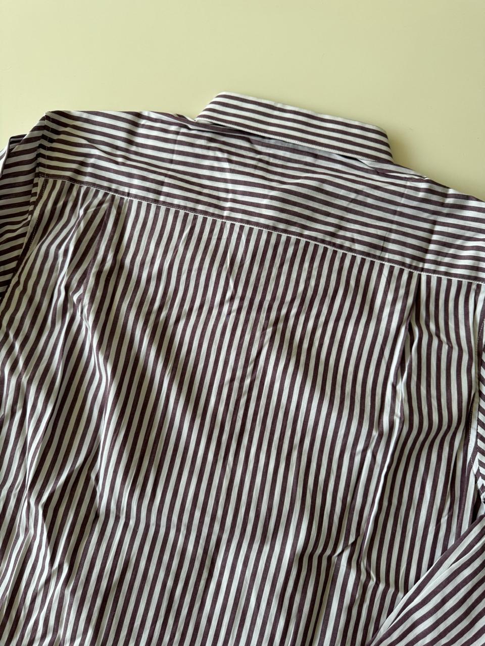 Camisa rayas de vestir, Talla XL, Hombre
