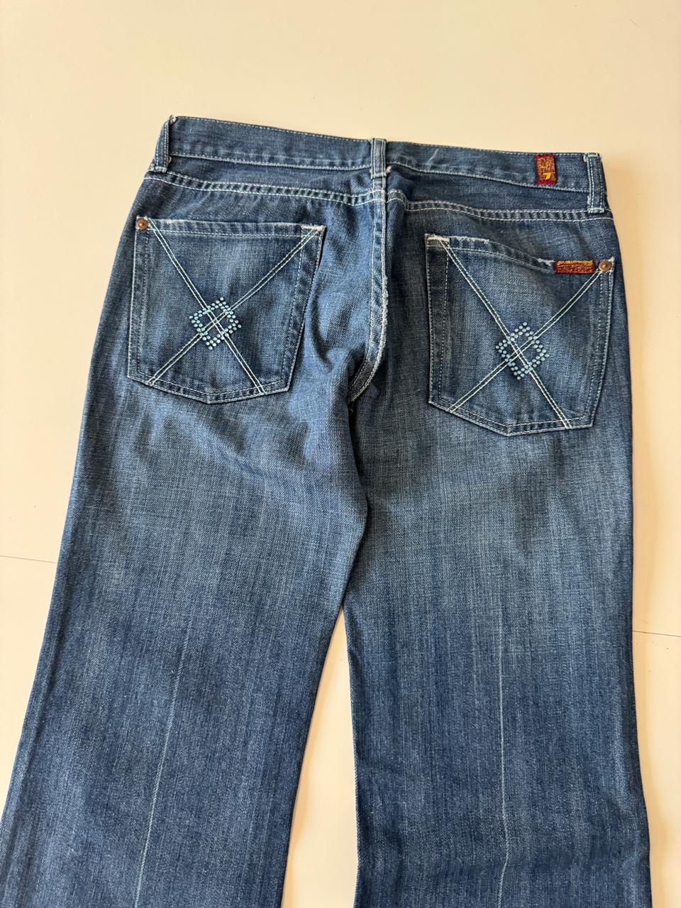 Jeans con ligera campana, Talla 28, M, Mujer
