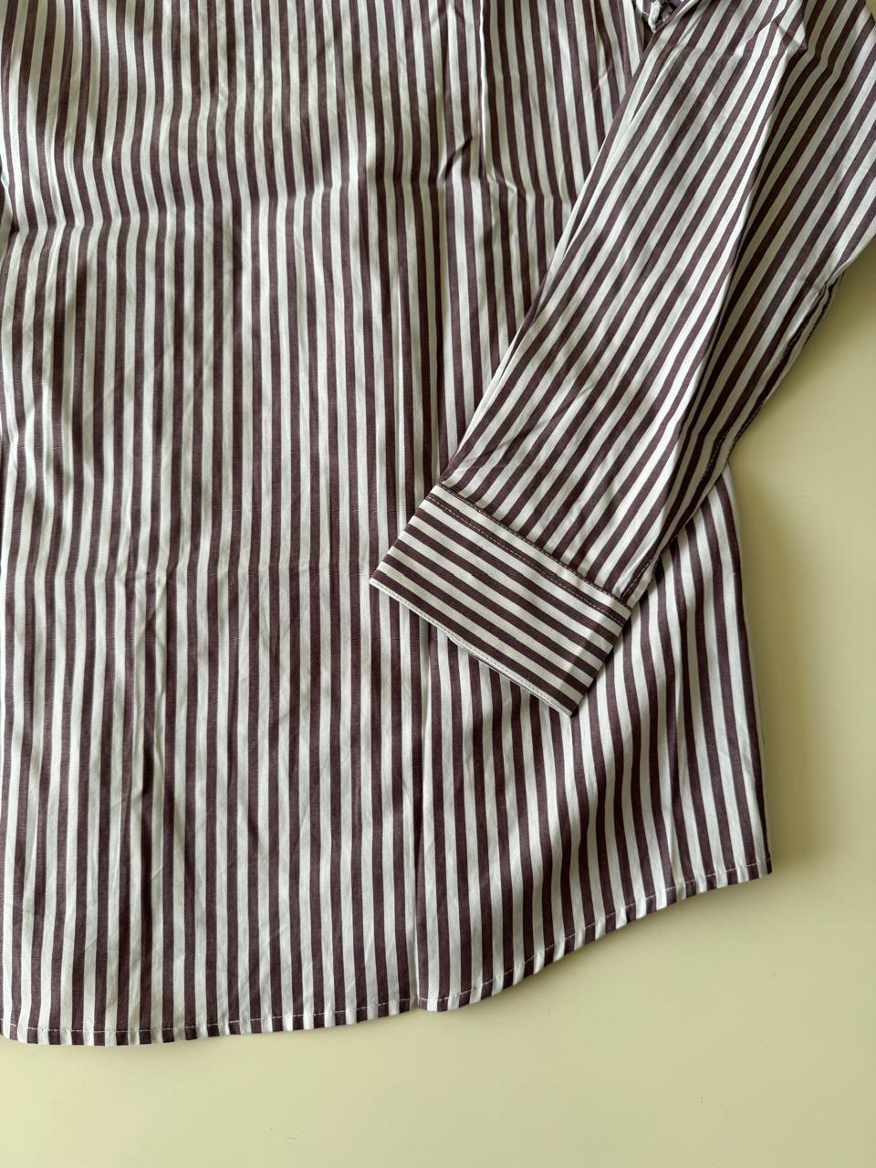 Camisa rayas de vestir, Talla XL, Hombre