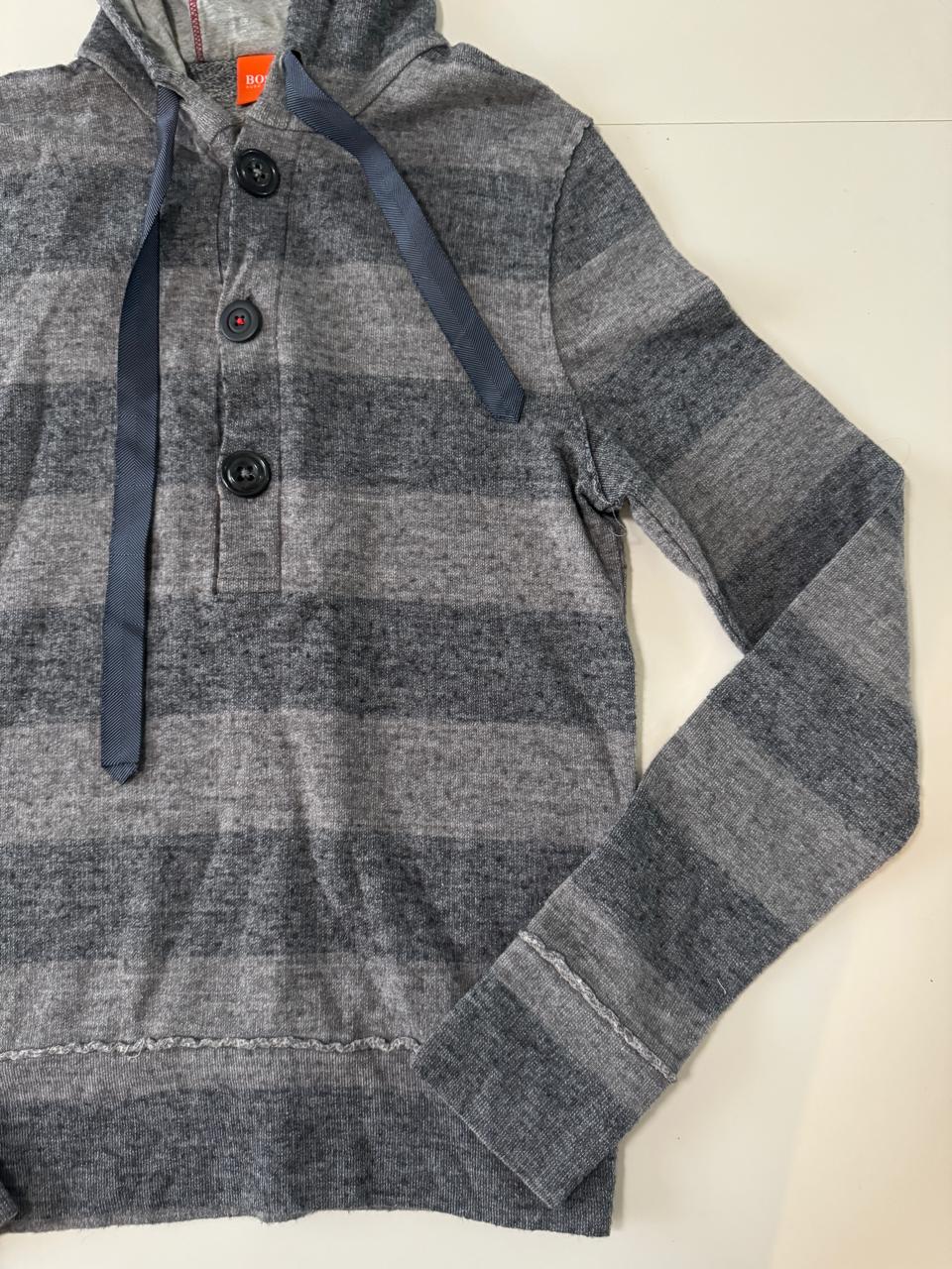 Sweater a rayas gris, Talla S, Hombre
