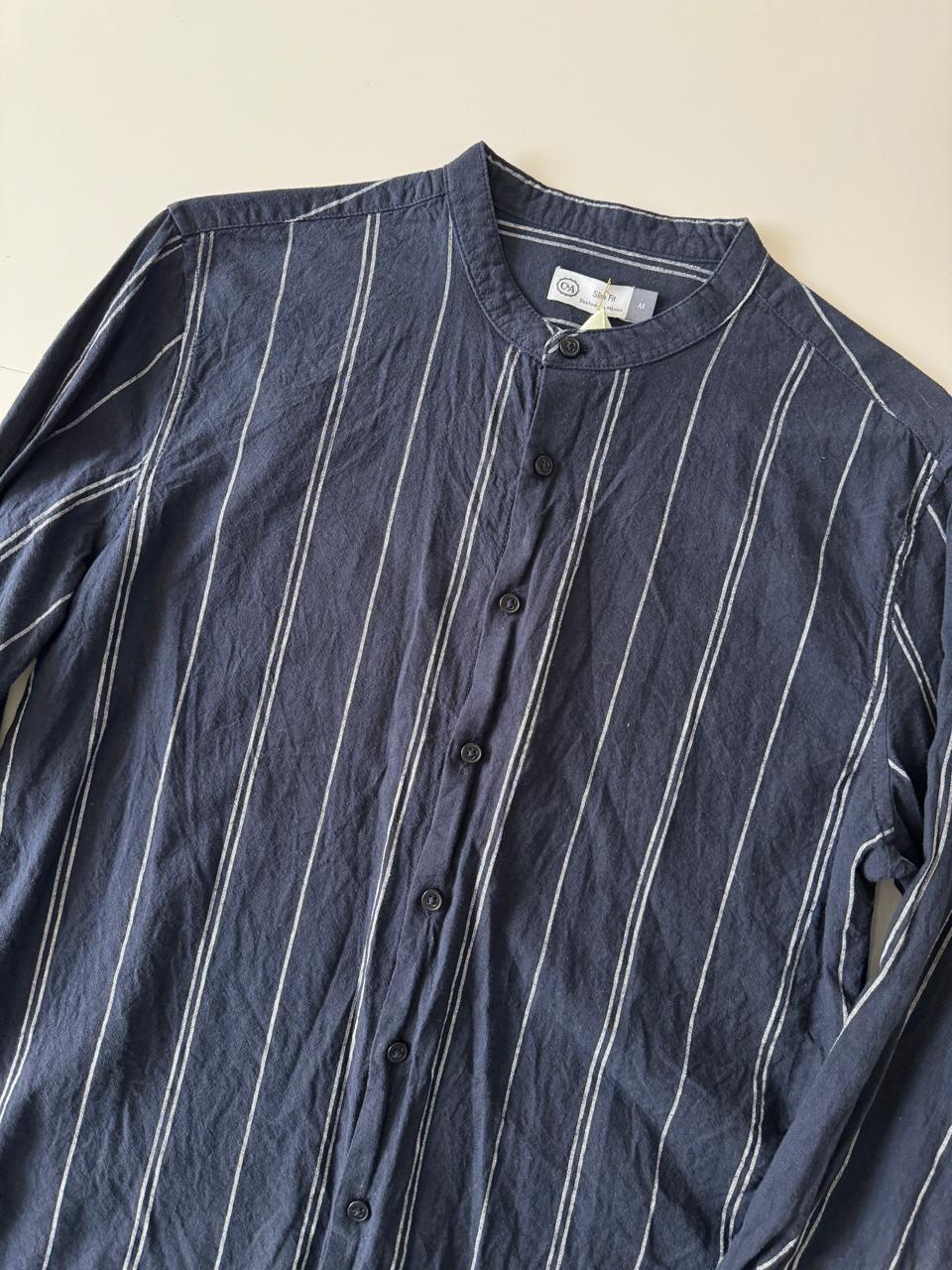 Camisa cuello mao, Talla M, Slim Fit, Hombre