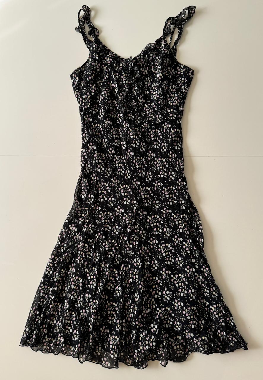 Vestido estampado corte al bies, Talla 8, M, Mujer