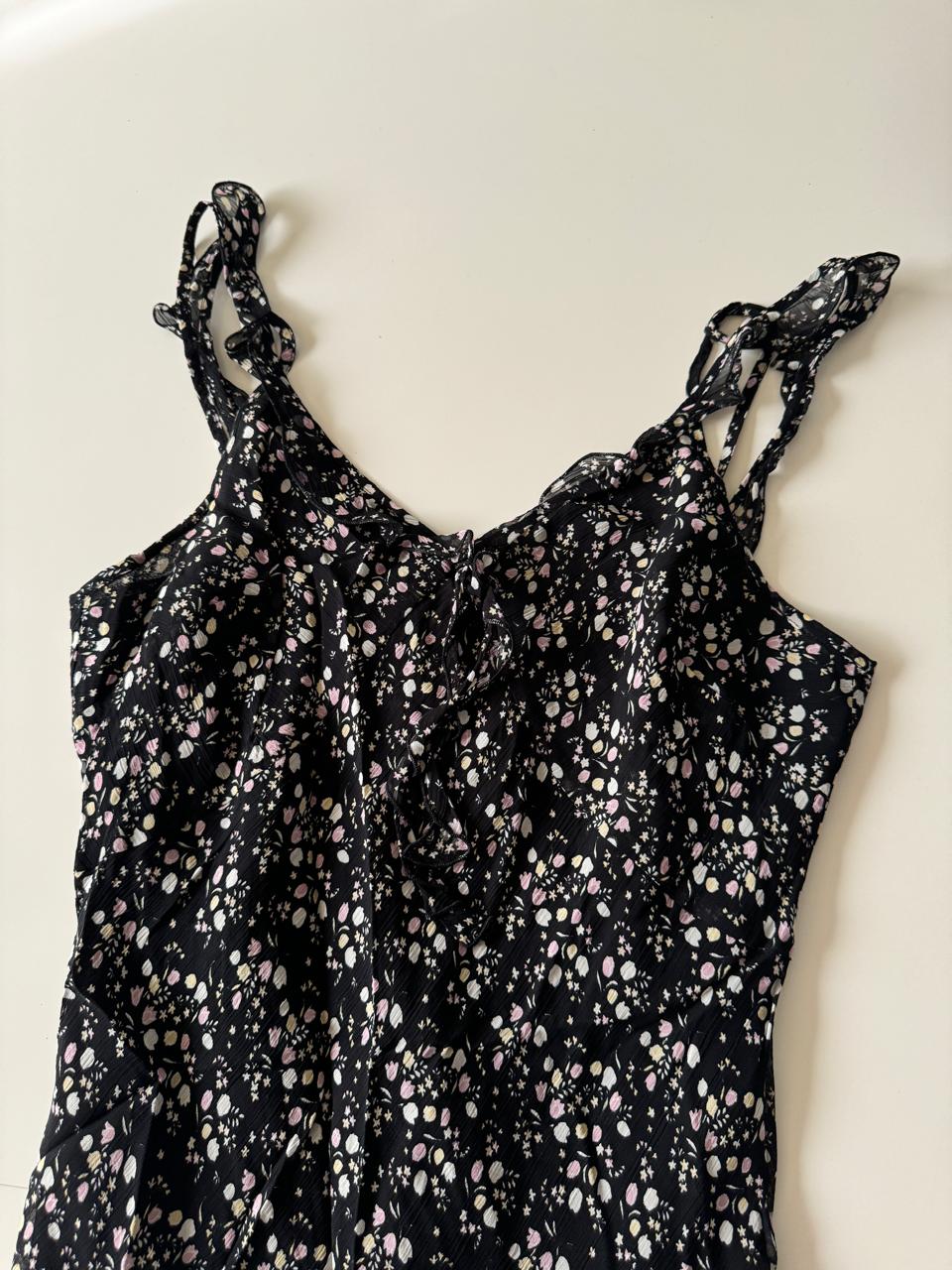 Vestido estampado corte al bies, Talla 8, M, Mujer