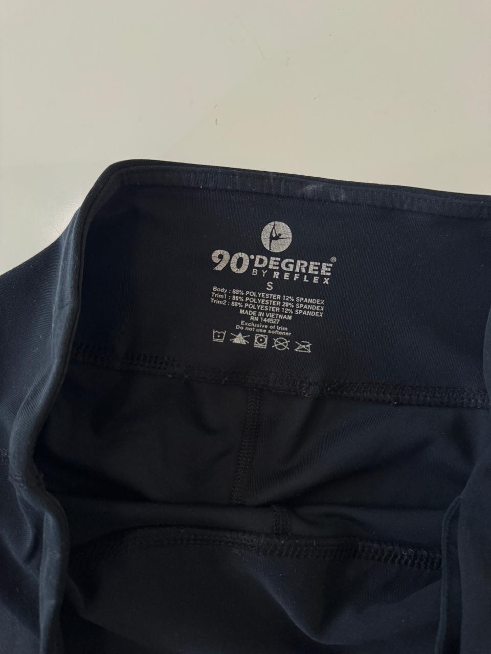 Leggins deportivos negros, Talla S, Mujer, 90 Degree by Reflex