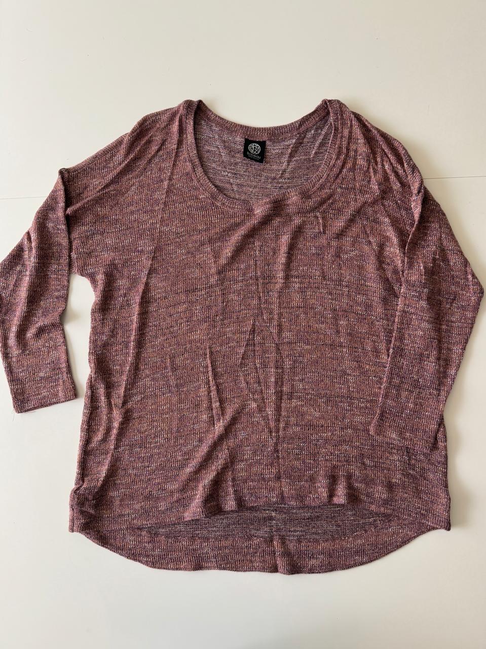 Sweater tejido con hilos metalicos, Talla XXL, Mujer