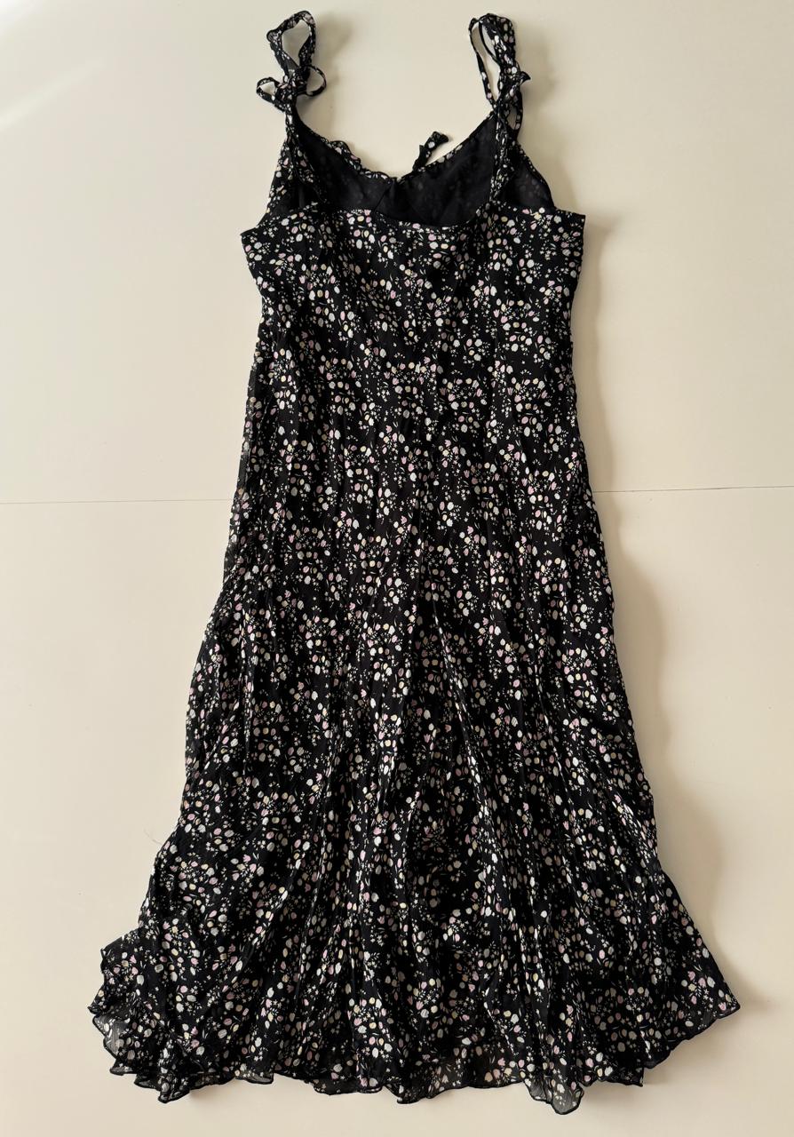 Vestido estampado corte al bies, Talla 8, M, Mujer