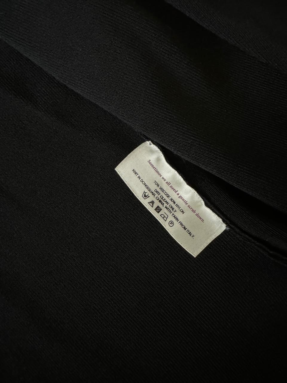 Cardigan negro de punto, Talla M, Mujer