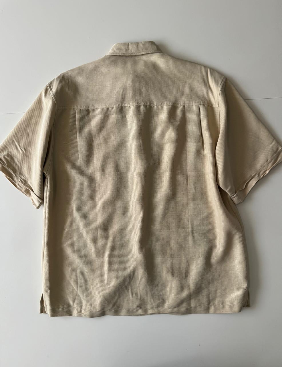 Camisa guayabera beige, Talla M, Hombre