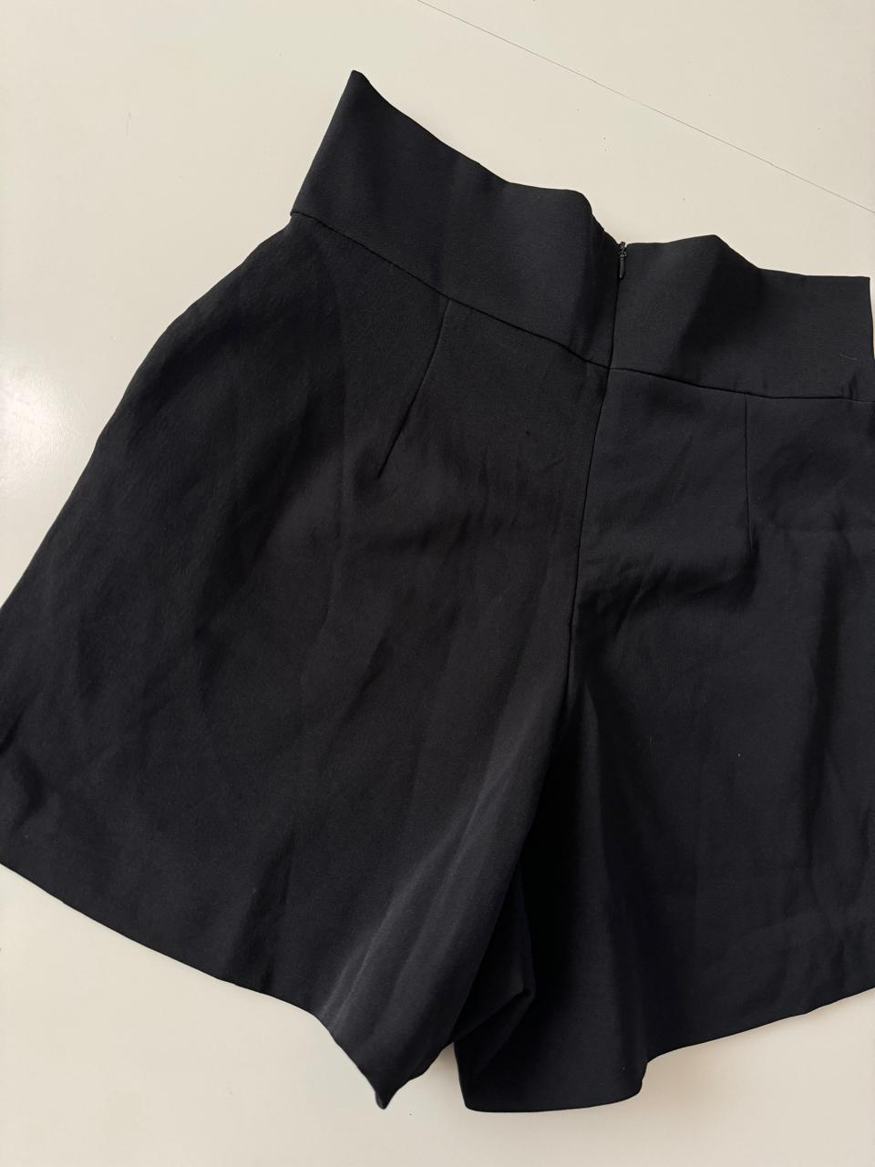 Shorts de cintura alta negros, Talla M, Mujer