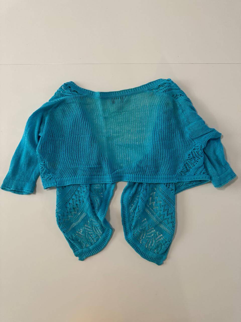 Bolero tejido turquesa, Talla M, Mujer