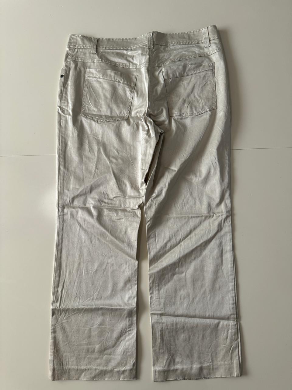 Pantalones color perla satinados, Talla 36Mx, 12Usa, Mujer