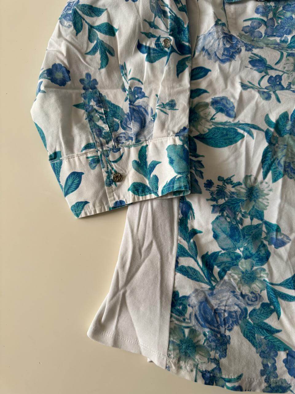 Blusa estampada de flores, Talla 3XL, Mujer