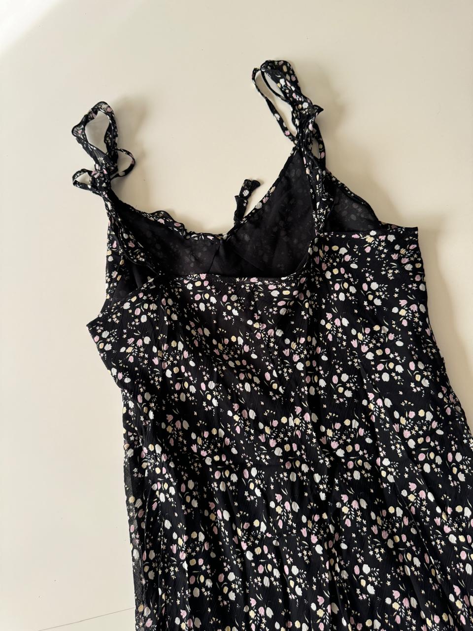 Vestido estampado corte al bies, Talla 8, M, Mujer