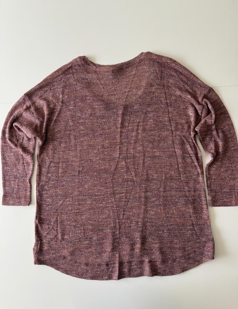 Sweater tejido con hilos metalicos, Talla XXL, Mujer