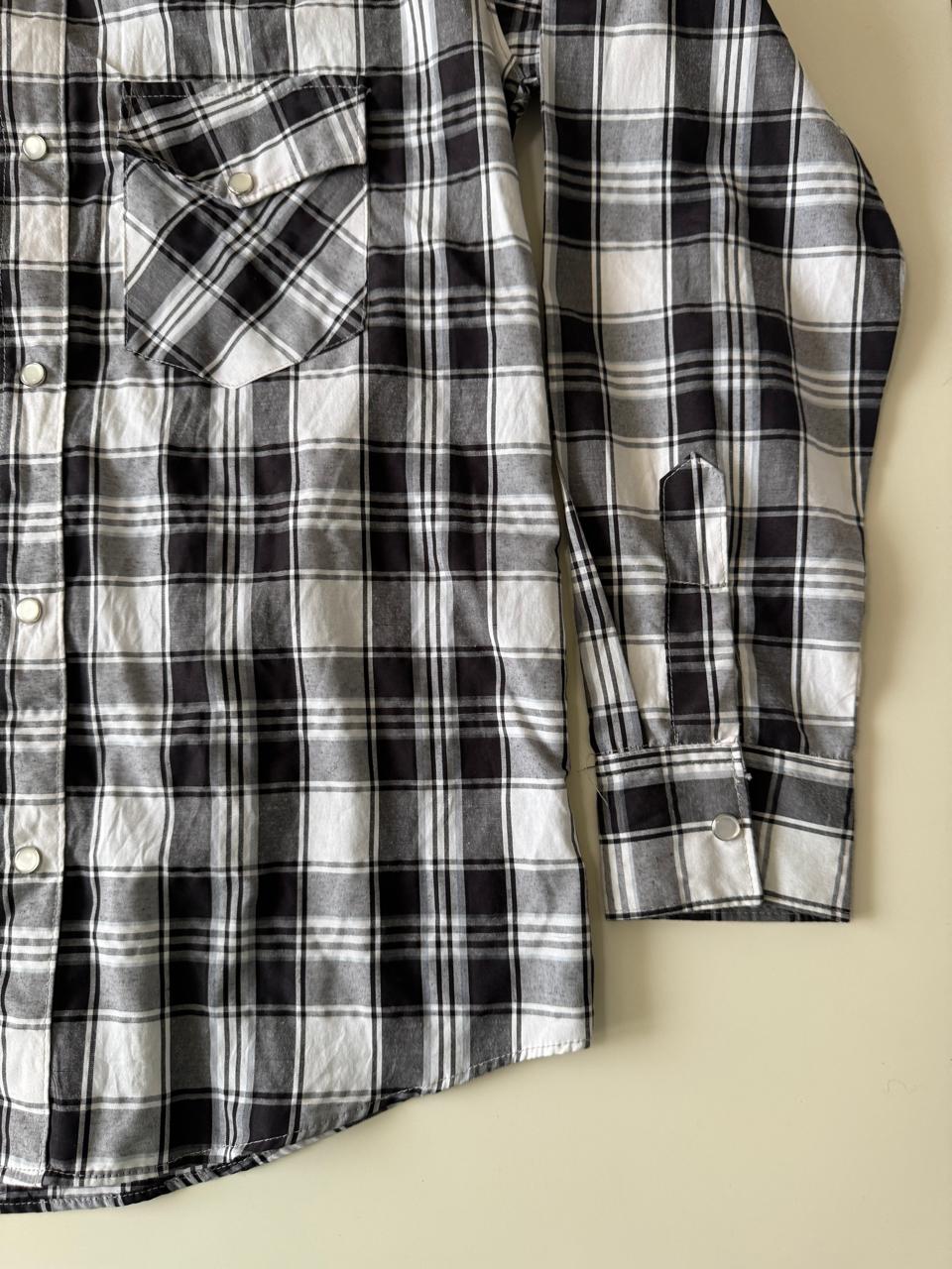 Camisa vaquera de cuadros, Talla 34, S, Hombre