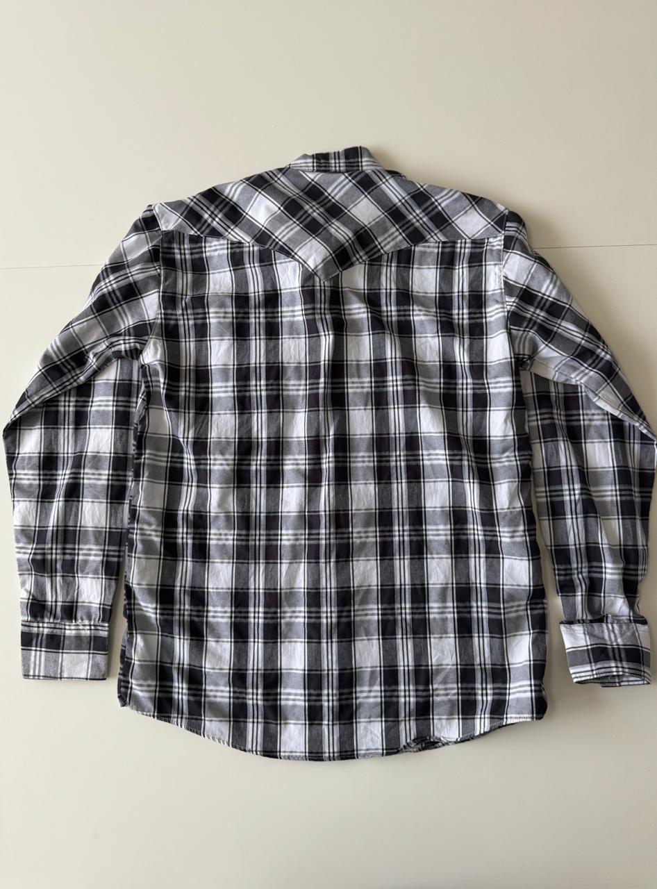 Camisa vaquera de cuadros, Talla 34, S, Hombre