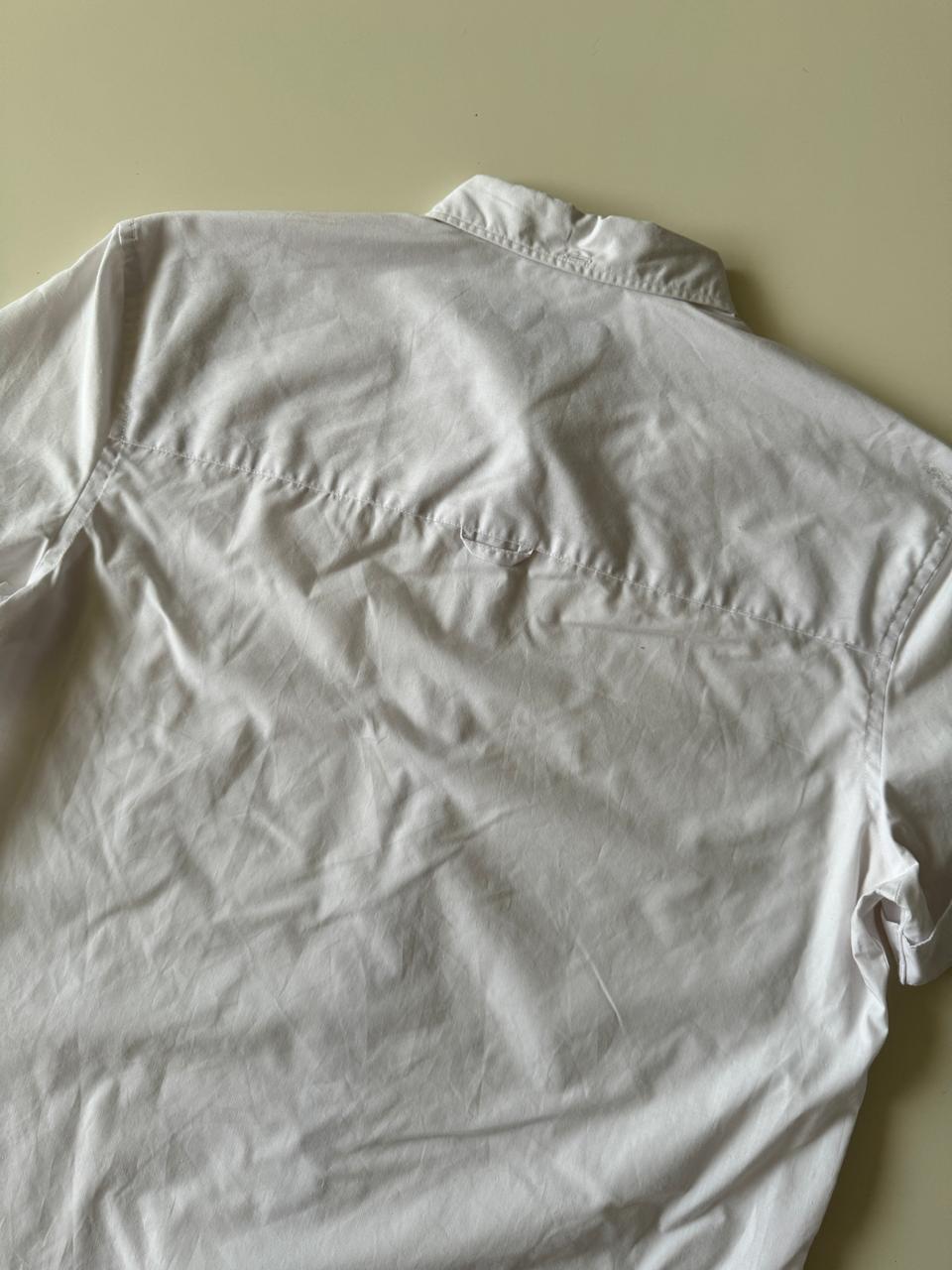 Camisa blanca manga corta, Talla S, Hombre