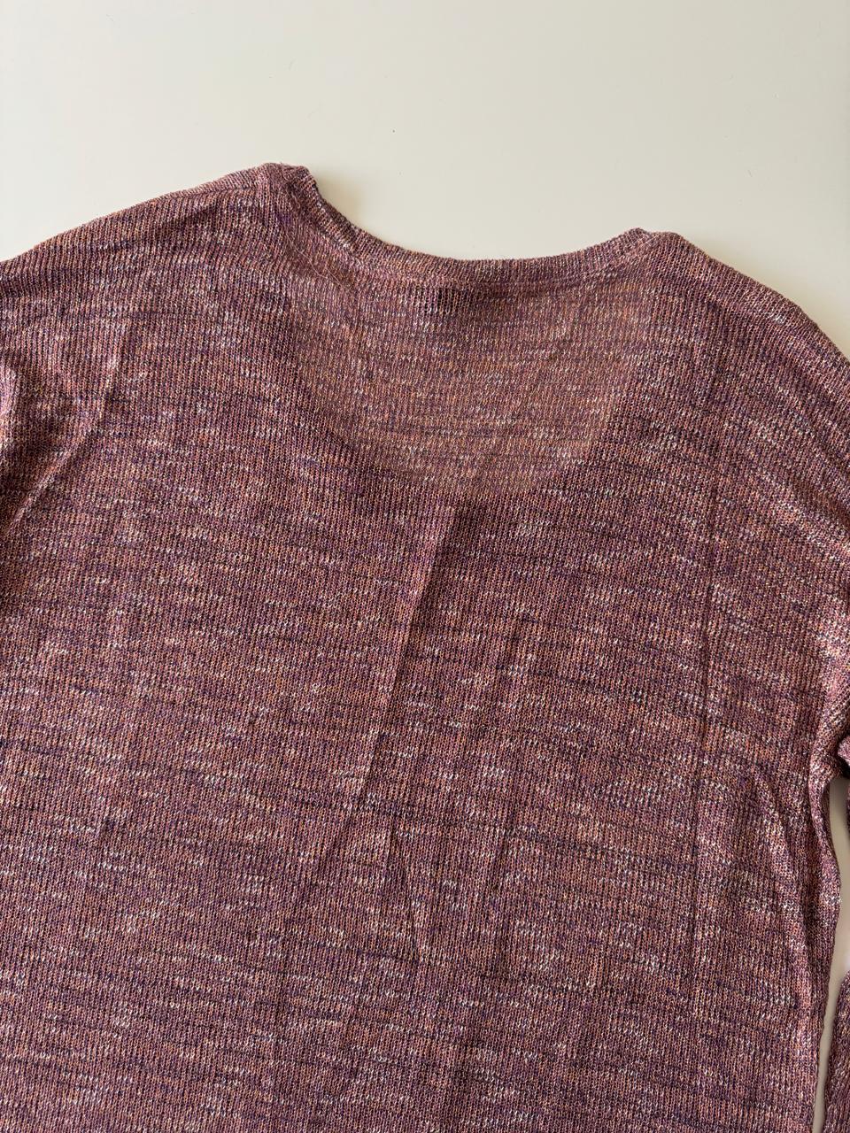 Sweater tejido con hilos metalicos, Talla XXL, Mujer