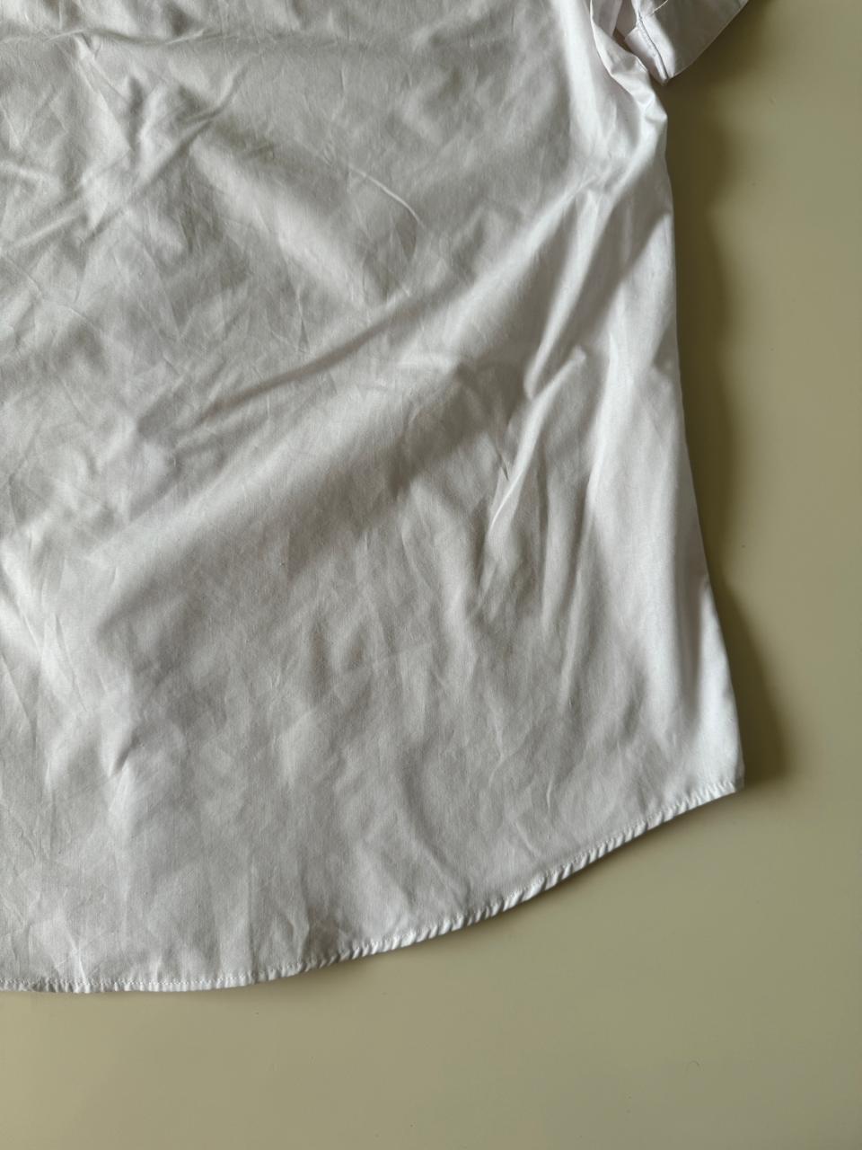 Camisa blanca manga corta, Talla S, Hombre