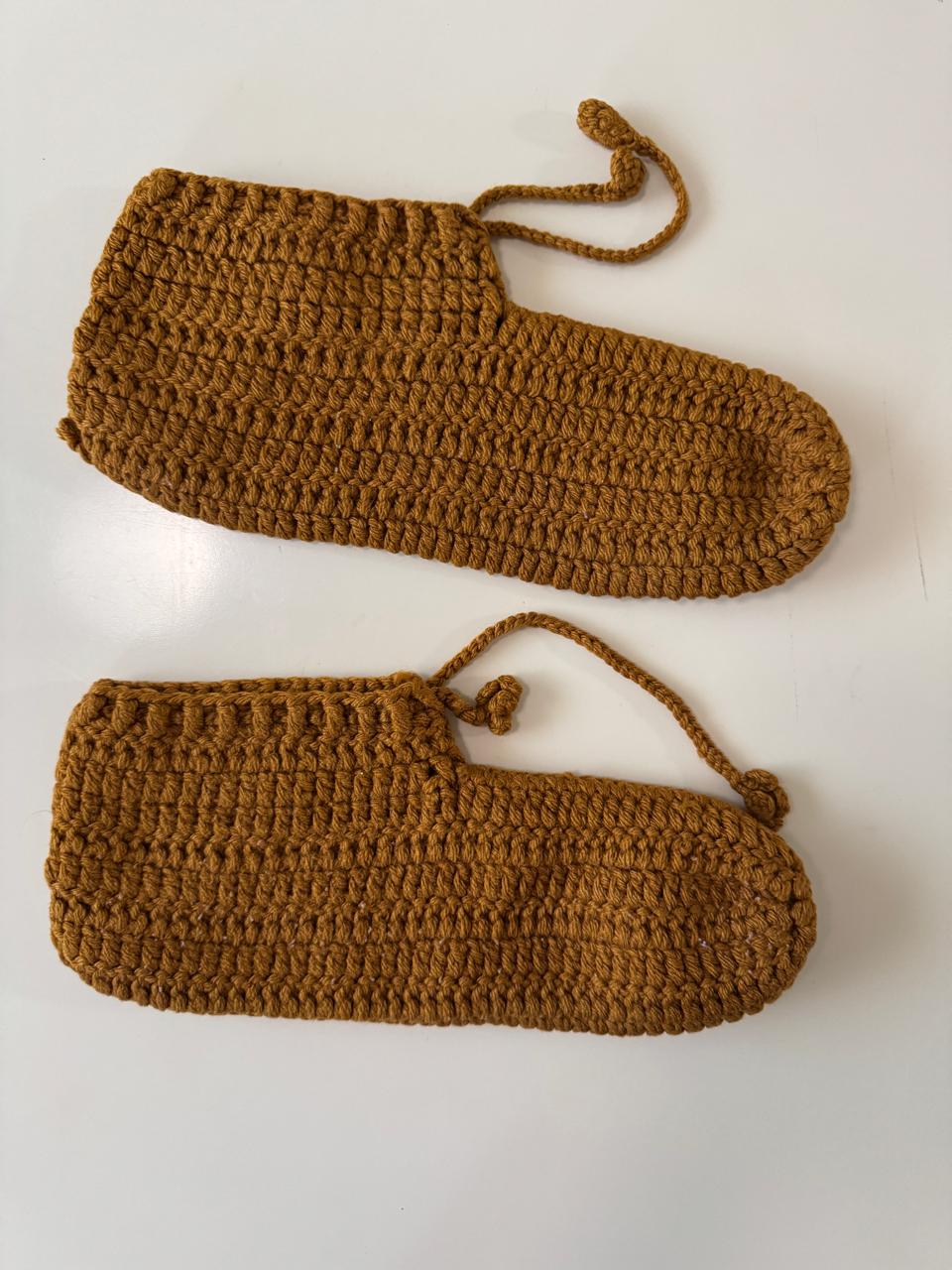 Calcetines tejidos mostaza, Unitalla, Unisex