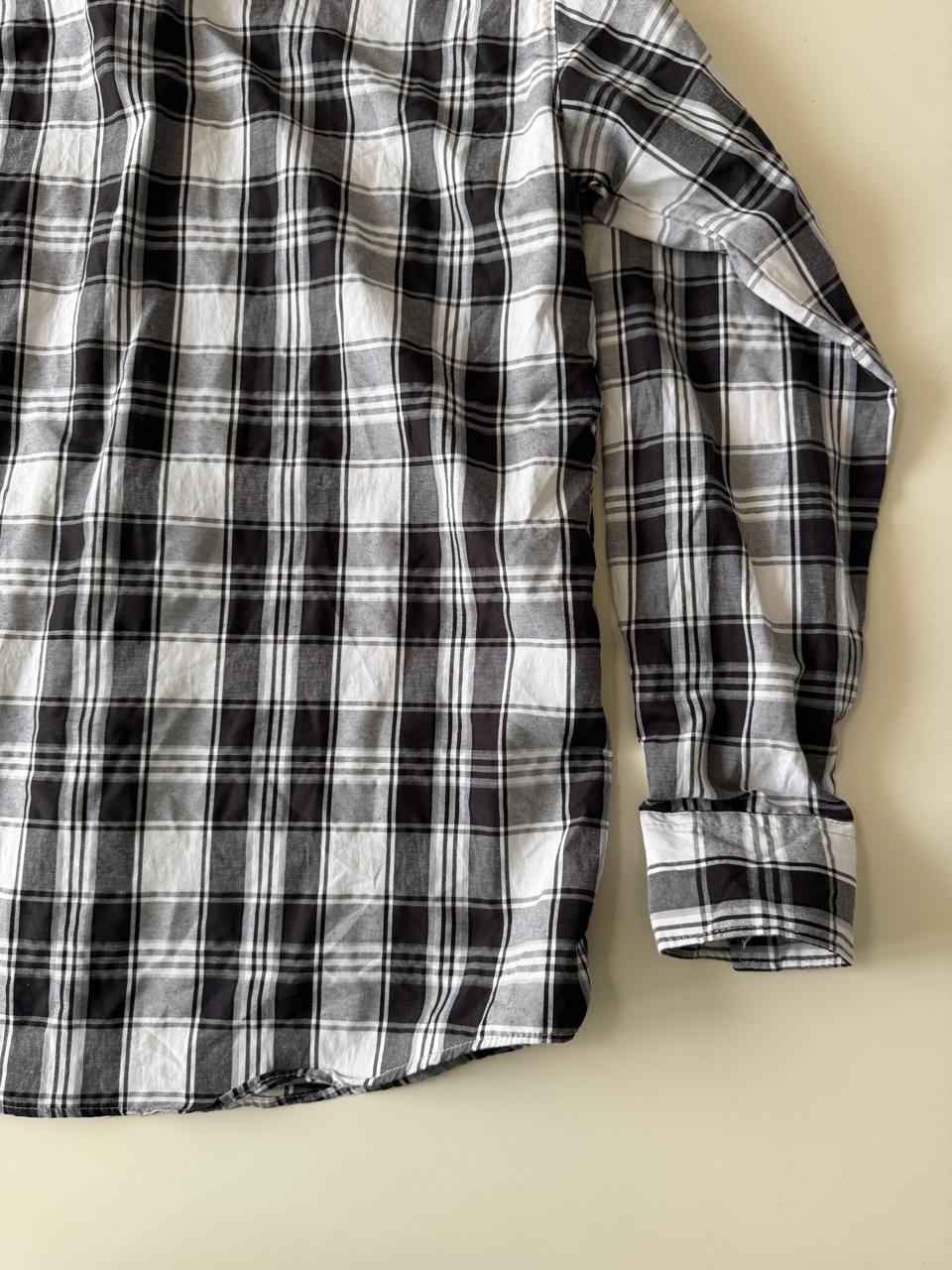 Camisa vaquera de cuadros, Talla 34, S, Hombre