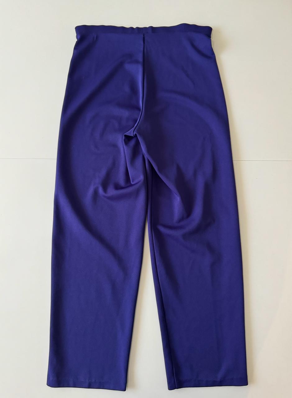 Pantalones morados de vestir, Talla L, Mujer