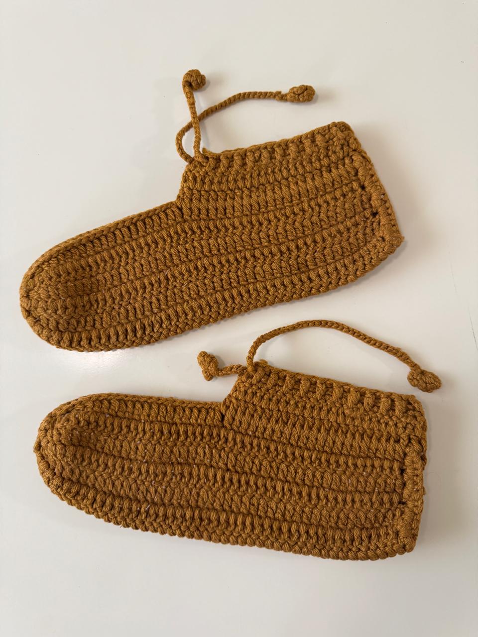 Calcetines tejidos mostaza, Unitalla, Unisex
