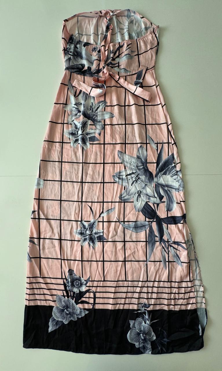 Vestido halter estampado, Talla S, Mujer